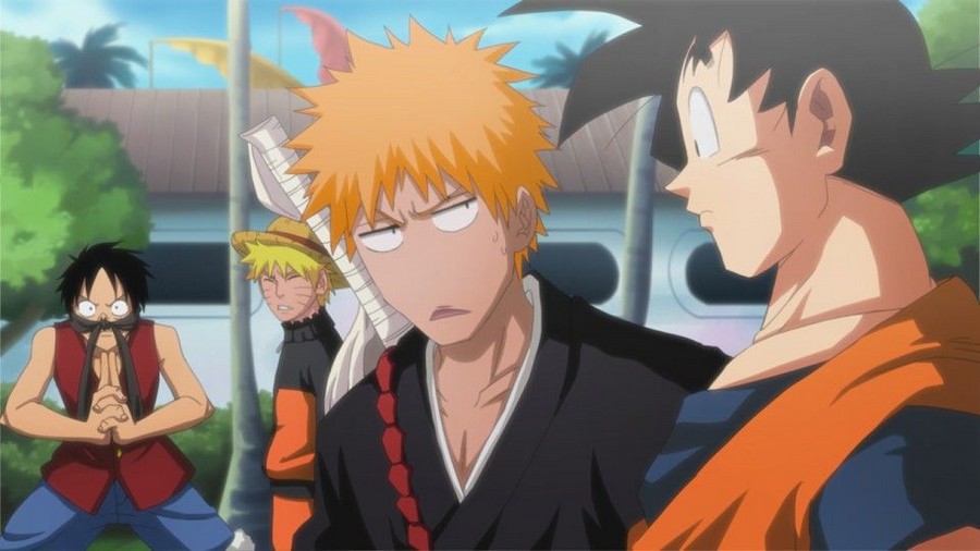 Anime One Piece Naruto Dbz Bleach Crossover