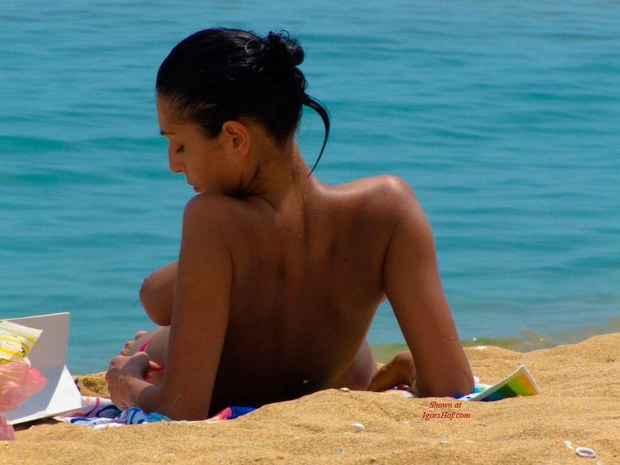 Black Candid Topless Beach