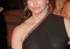 Gina Gershon Nude Boobs Under Dress