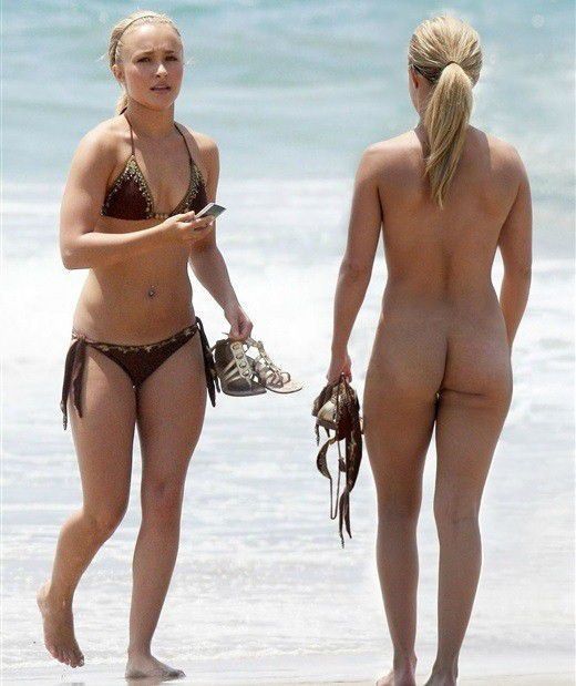 Hayden Panettiere Nude On Beach Strip