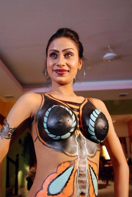 Indian Actress Body Paint