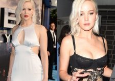 Jennifer Lawrence Sideboob Nips And Nightie For X Men Apocalypse Premiere