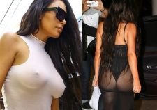 Kim Kardashian With Her Tits And Ass Hanging Out In Miami