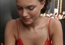 Natalie Portman Nude Tits Braless In Red Dress