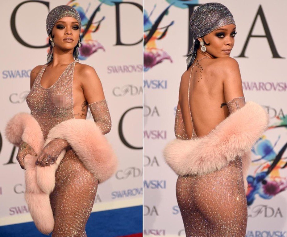 Rihanna Nude On Red Carpet Hd Photos