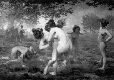 Ancient Spartan Women Wrestling