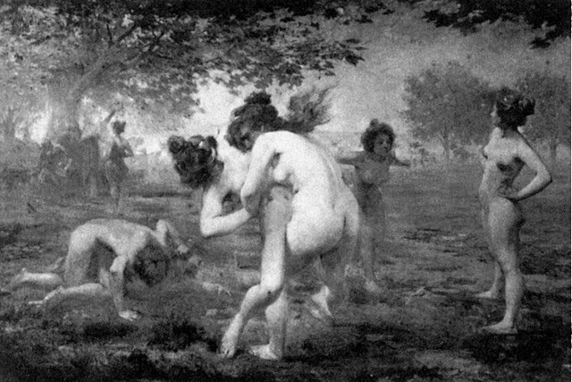 Ancient Spartan Women Wrestling