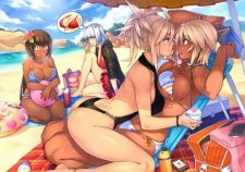 Anime Girl Big Boobs Bikinis