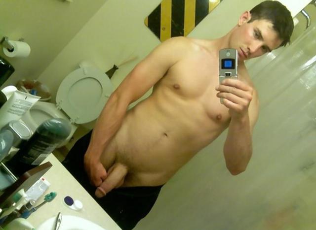 Bathroom Hung Cock Selfie