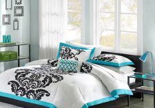 Black And Teal Comforter Set Queen