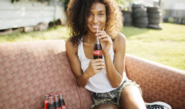 Black Coca Cola Curls Girl