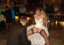 Bride Upskirt Pussy Flashing
