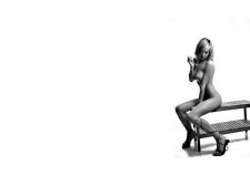 Cute Naked Blonde On Bench