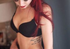 Dangerous Hot Redhair Tatoo Girl And Gun Pussy And Tits Nude Shaved Muff