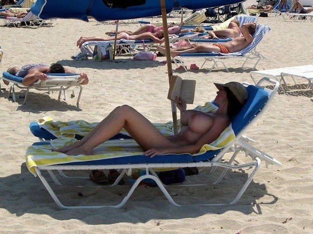 Denise Milani Topless Beach