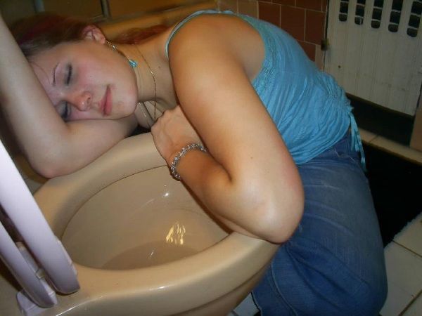 Drunk Girls Passed Out Toilet