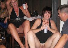Drunk Milf Wife Flashing Pussy