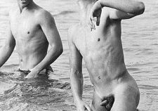 Gay Vintage Boy Skinny Dipping