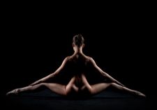 Girl Back Split Butt Legs Tattoo Light Twilight