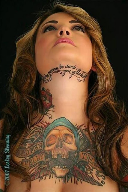 Girls With Full Neck Tattoos