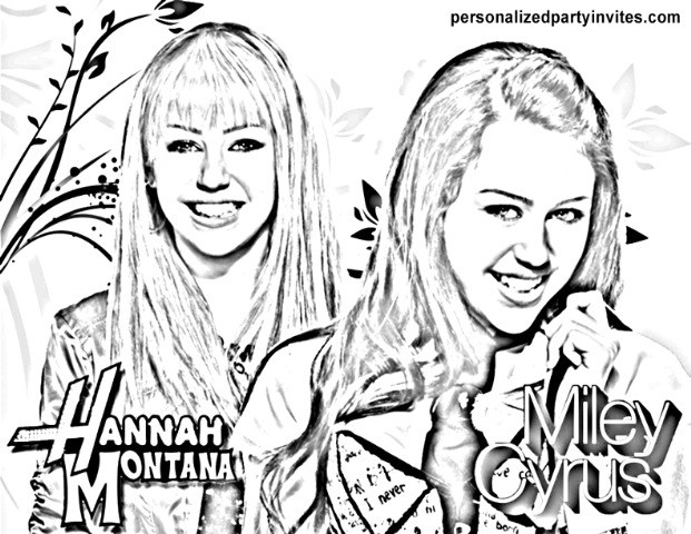 Hannah Montana Coloring Pages To Print