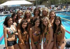 High School Girls Bikinis Pool