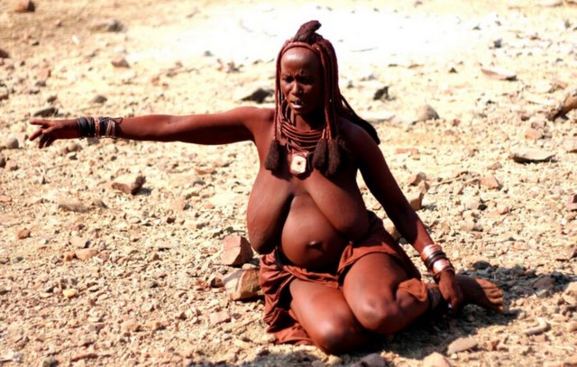 Himba Mother Huge Udders With