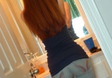 Hot Redhead Tight Jeans