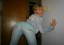 Hot Sexy Ass Blonde Tight Jeans