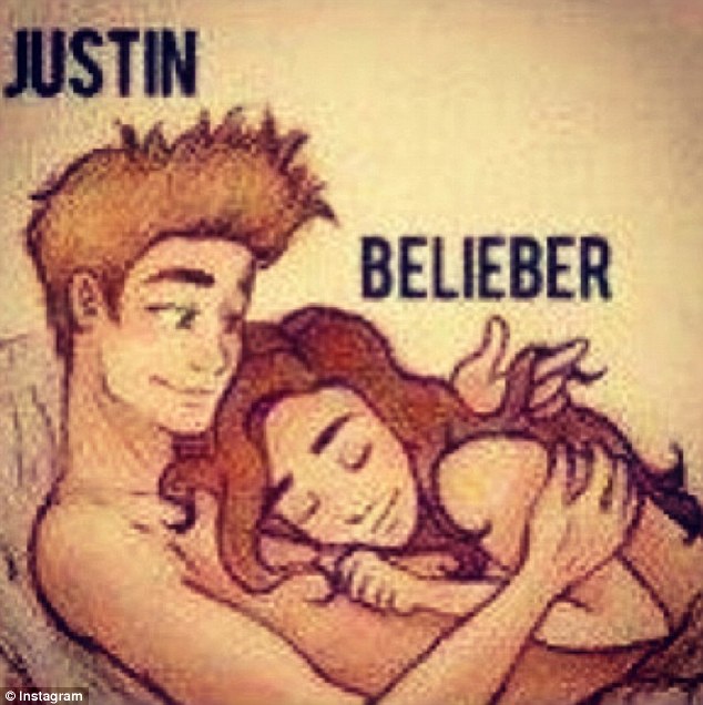 Justin Bieber Couple Cartoon