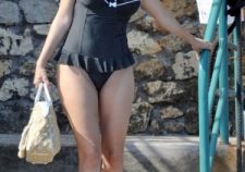 Kelly Brook Black Swimsuit