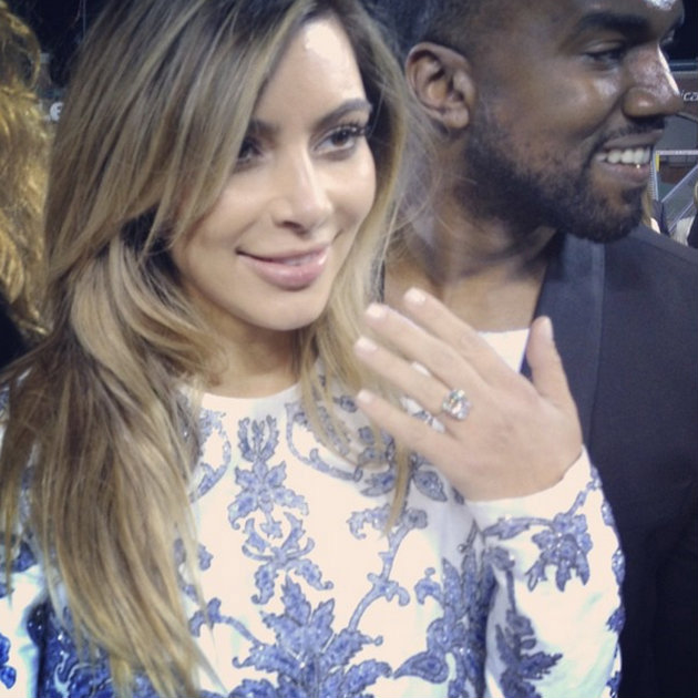 Kim Kardashian Kanye Engagement Ring