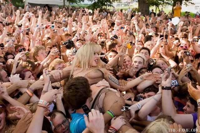 Lady Gaga Crowd Surfing Lollapalooza