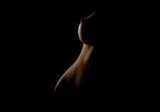 Low Light Shape Belly Nipple Girl Body