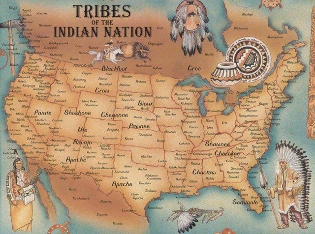 Map Of Native American Tribes In America