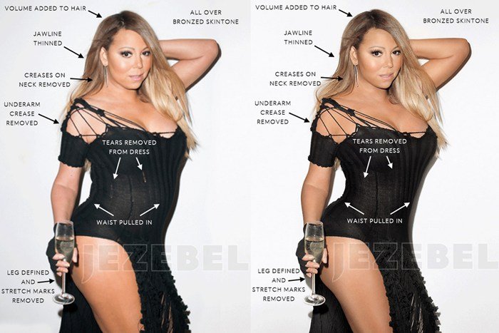 Mariah Carey Photoshop Before And After