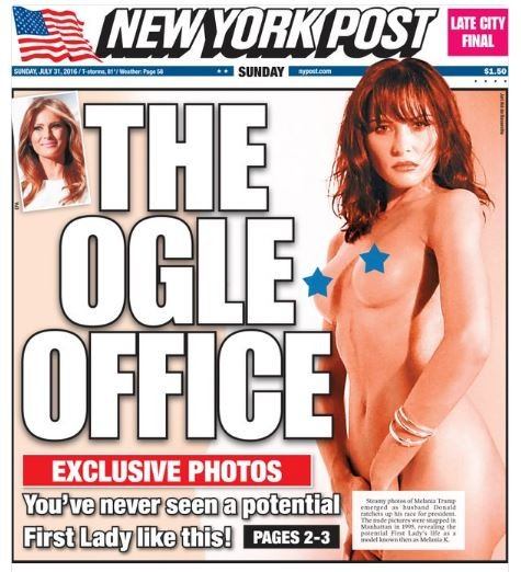 Melania Trump Miss Trump Nude On Cover Naked Body And Tits Exposed