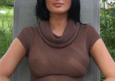 Milf Brunette Glasses Sweater