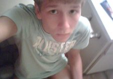 Naked Boy Sitting On Toilets