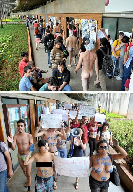 Naked Brazilian College Students