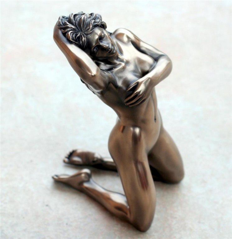 Naked Female Bronze Erotic Statue Figurine