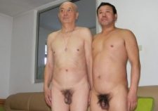 Naked Old Asian Man