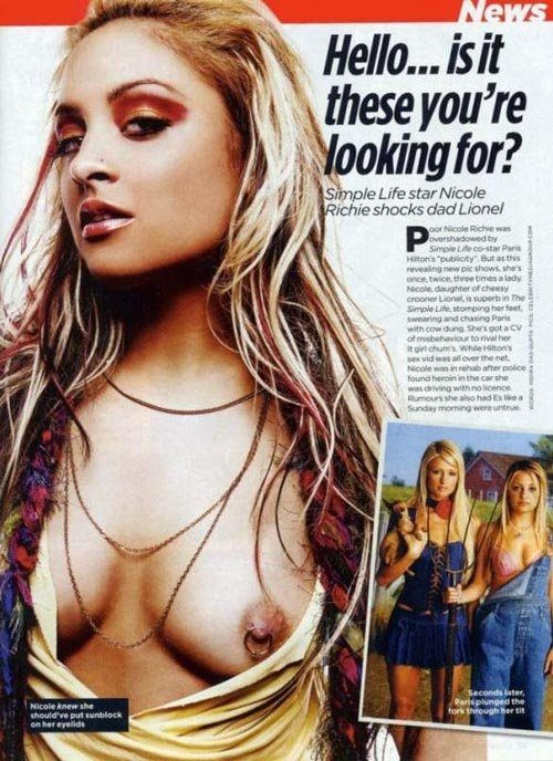 Nicole Richie Magazine Topless