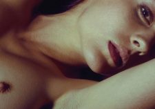 Nipple Eyes Lips Girl Face Portrait Nude Breast
