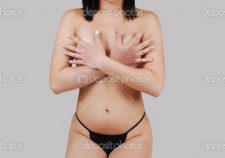 Nude Asian Girl Kneeling