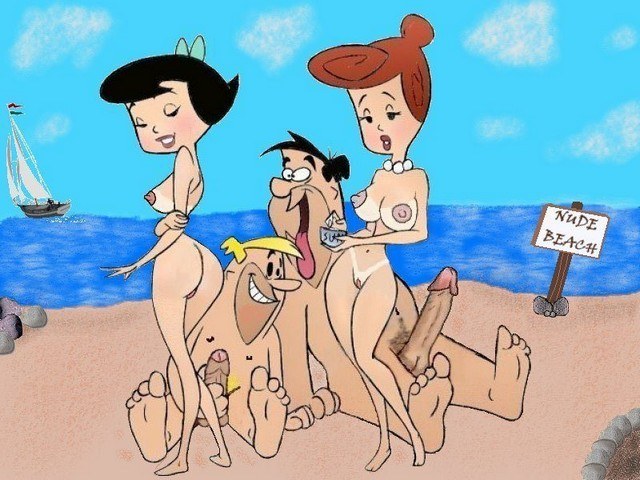 Nude Beach Cartoon Porn