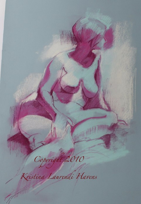 Oil Pastel Drawings Nude