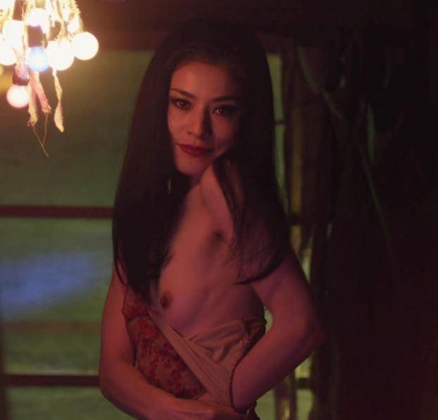 Oriental Actress Makoto Togashi Topless And Seductive Stripping Topless