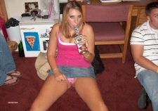 Party Drunk Girl Accidental Upskirt