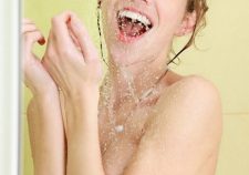 Porn Skinny Smiling Babe Mika A In Bath